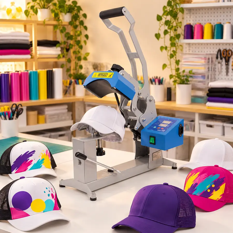 Prensa Blue Heat para personalizar gorras